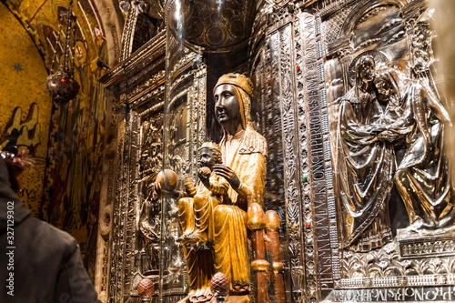 Black Madonna in Montserrat Monastery, Spain, Catalonia.