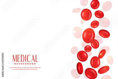 red blood cell in 3d medical concept background design