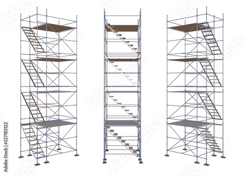 scaffolding isolated on white