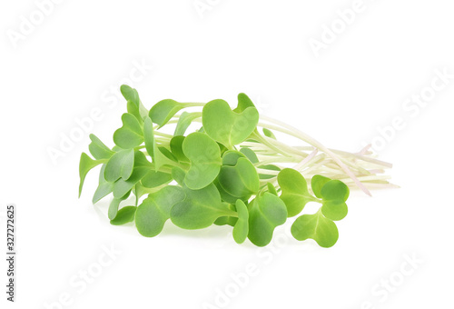 alfalfa sprouts or kai wah-rei on white background