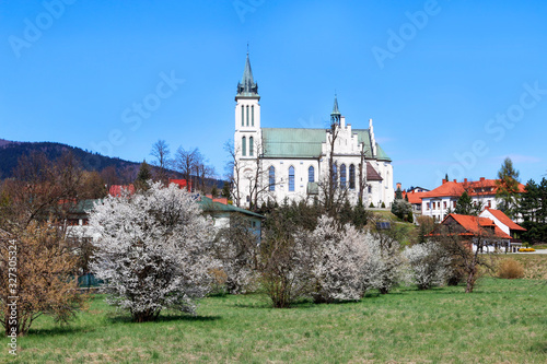 MSZANA DOLNA, POLAND - APRIL 07, 2019: The Michael Archangel church