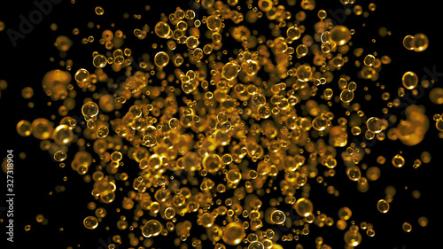 bubbles of oily liquid