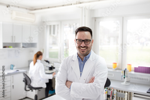 Male doctor in laboratory