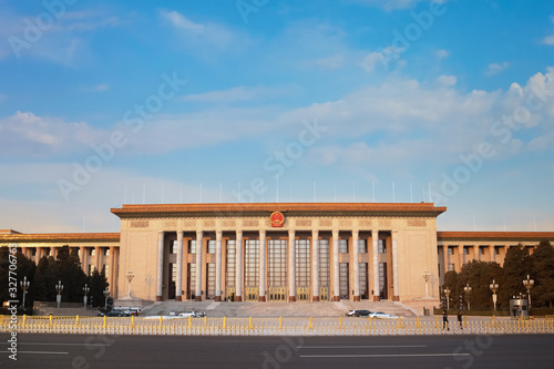 Great Hall of People at Tiananmen Square in Beijing, China