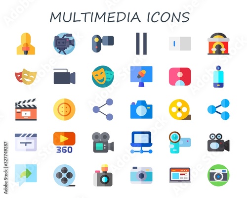 multimedia icon set