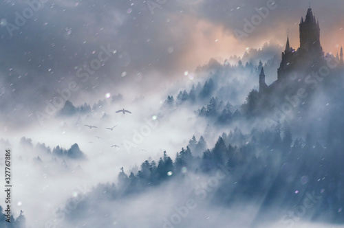 winter fantasy landscape