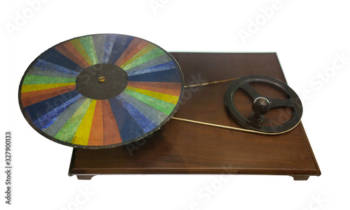 1858 Newton disc. History of science concept