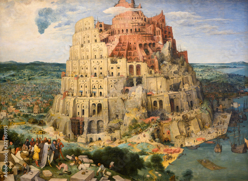 Vienna, Austria. 2019/10/23. "The Tower of Babel" (1563) by Pieter Bruegel (also Brueghel or Breughel) the Elder (1525/30-1569). Kunsthistorisches Museum (Art History Museum) in Vienna, Austria.