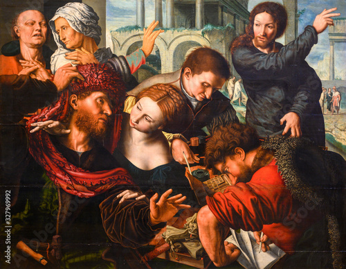 Vienna, Austria. 2019/10/23. "The Calling of the Apostle Matthew" by Jan Sanders van Hemessen (c. 1500 – c. 1566). Kunsthistorisches Museum (Art History Museum) in Vienna.