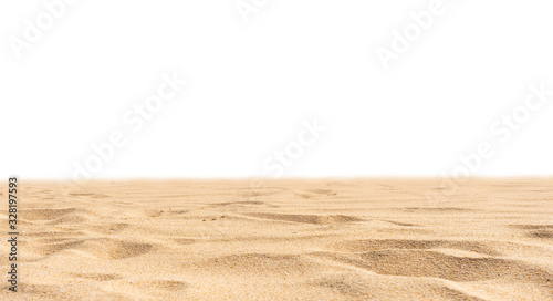 sand dunes on the beach on white