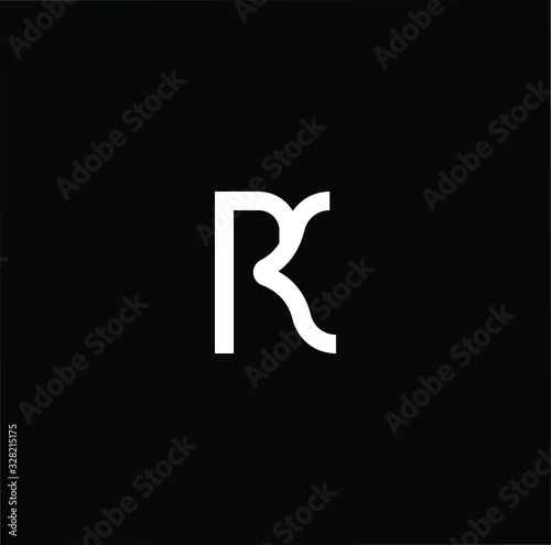 Initial based modern and minimal Logo. RK KR PK KP letter trendy fonts monogram icon symbol. Universal professional elegant luxury alphabet vector design