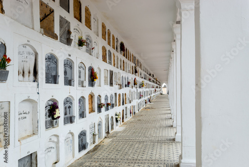 Ancient Columbariums of Central Cemetery located in downton bogota city. This Cemetery was builted in 1836 and is a National Monument of Colombia