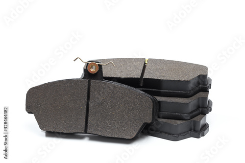 brake pads isolated on white baclkground.