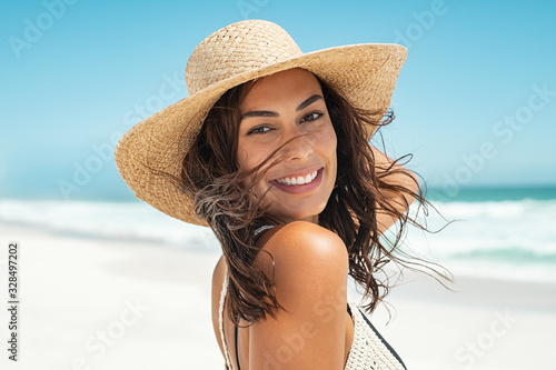 Carefree stylish woman enjoying summer