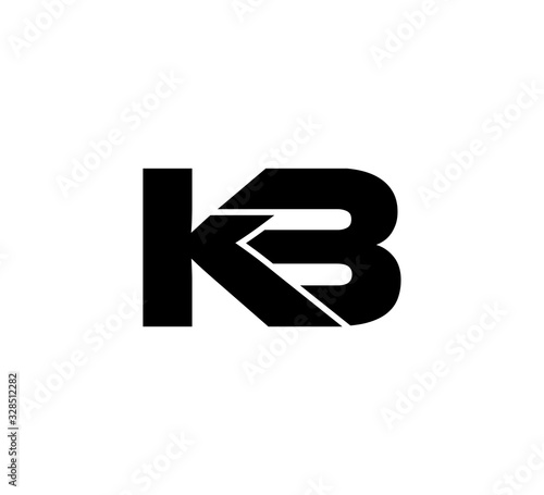 Initial 2 letter Logo Modern Simple Black KB