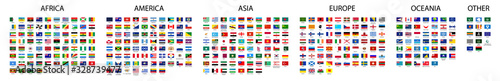 Flag of world. Vector icons. Set flags.