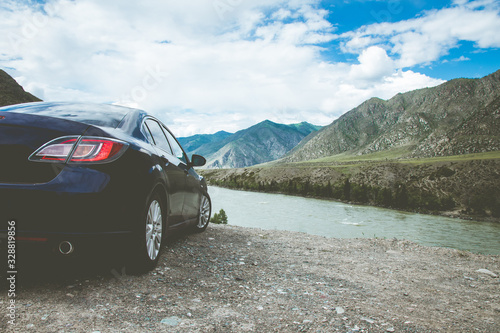 In the mountains on a Mazda