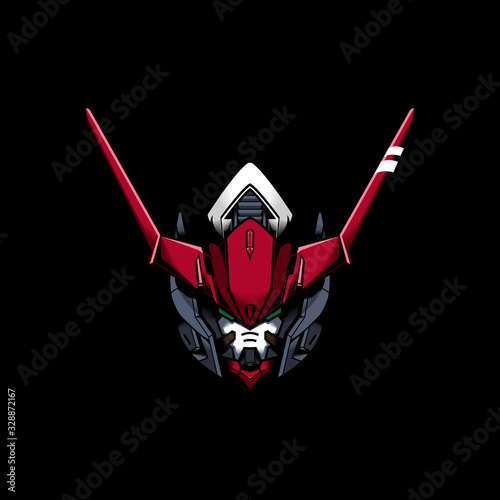 Mecha Head Illustration