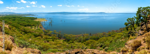 View from the mountains to Lake Nakuru National Park in Kenya