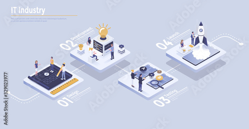 Modern Isometric Infographics design