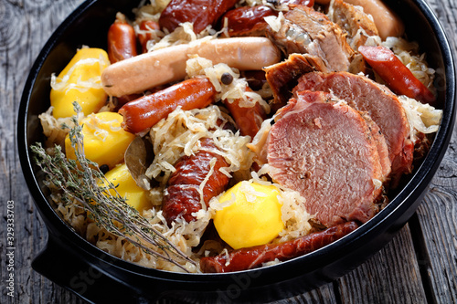 The Alsace sauerkraut, named choucroute in french