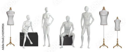 Mannequins Realistic Set 