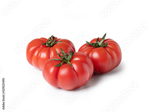 Beefsteak tomato, isolated on white background