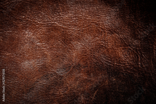 dark brown leather background or texture