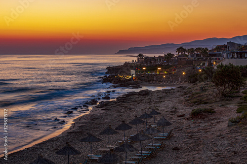 Sonnenaufgang am Strand von Malia/Kreta