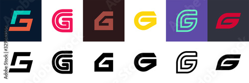 Set of letter G logo. Icon design. Template elements - Collection of vector sign