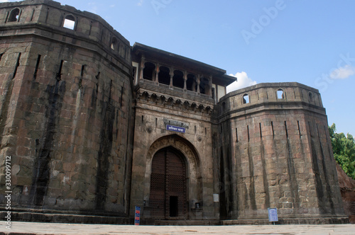 Huge Front door, Shaniwar Wada fort, Pune, Maharashtra India