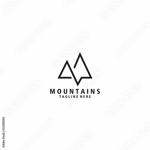 Mountain Logo Design Template. Icon mountain vector