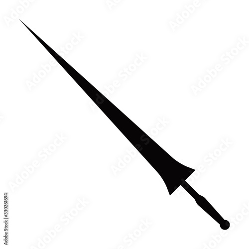 Lance weapon for Calvary soldiers flat vector icon for games and websites
