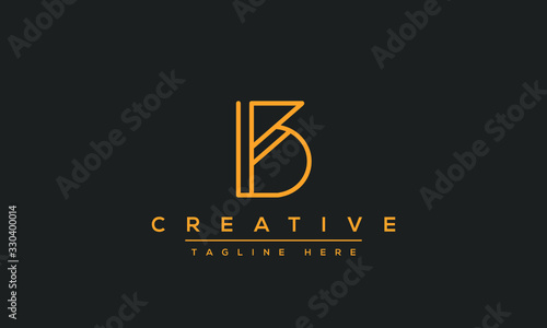 Modern abstract letter B logo design. Minimal B initial based icon. Initial BB vector 