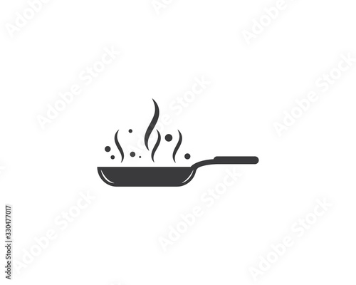 cooking pan logo vector template