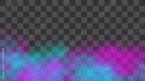 Colored smoke background. Blue and pink fog. Vector illustration.