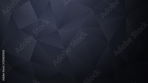 Polygon abstract shapes dots grey dark gradient vector background