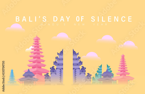 Bali's Day Of Silence And Hindu New Year Vector Illustration, Indonesia Bali's Nyepi Day, Hari Nyepi