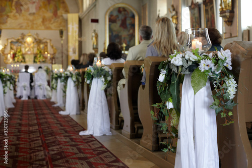 Beautiful wedding church decoration