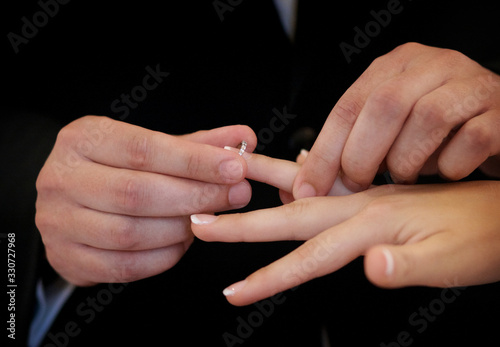 Wedding rings hands