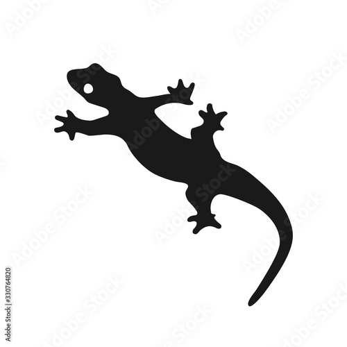 Lizard icon. Flat vector illustration on white background.