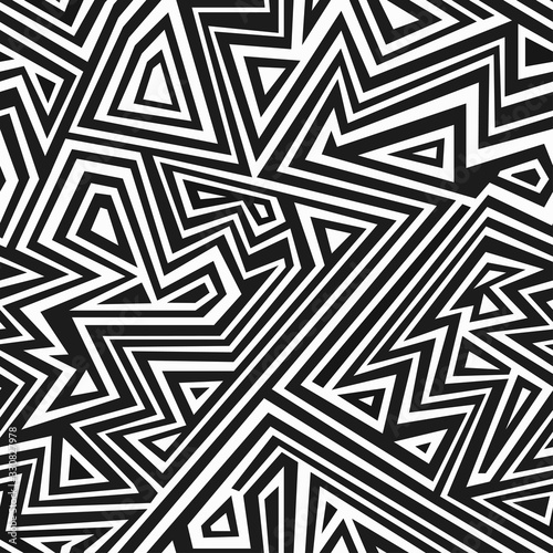 monochrome aztec seamless pattern