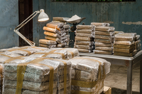 Cocaine warehouse Illegal drug production 