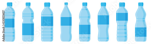 Water bottle flat style set