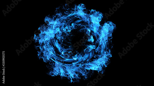 Blue Particle Shockwaves Overlay and alpha matte Graphic Elements