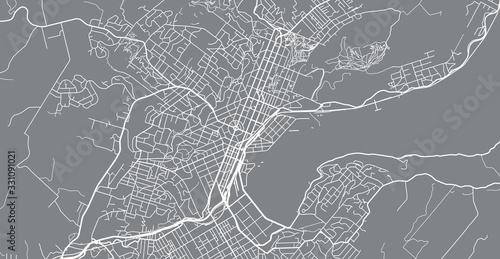 Urban vector city map of Dunedin, New Zealand