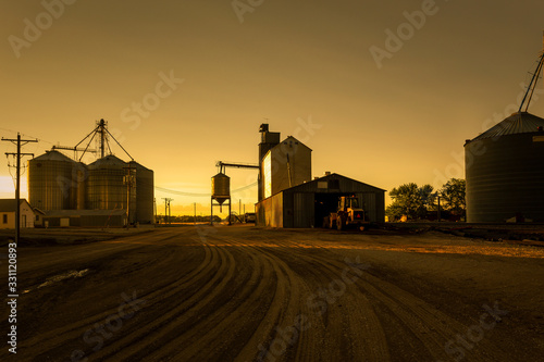 sunset in nebraska farm operation