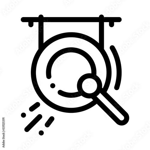 Gong Icon Vector. Outline Gong Sign. Isolated Contour Symbol Illustration