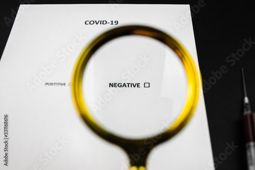 Pozytywny, negatywny winik badań na Coronavirus, COVID-19