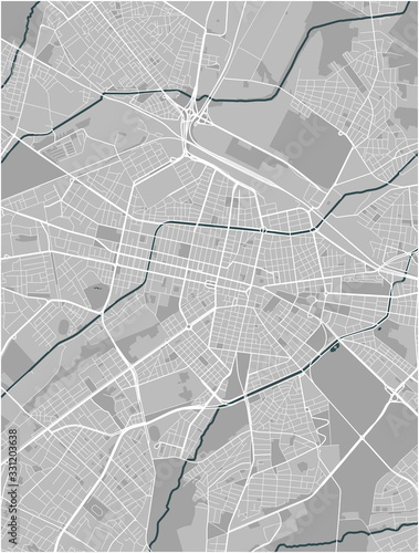 map of the city of Sofia, Bulgaria